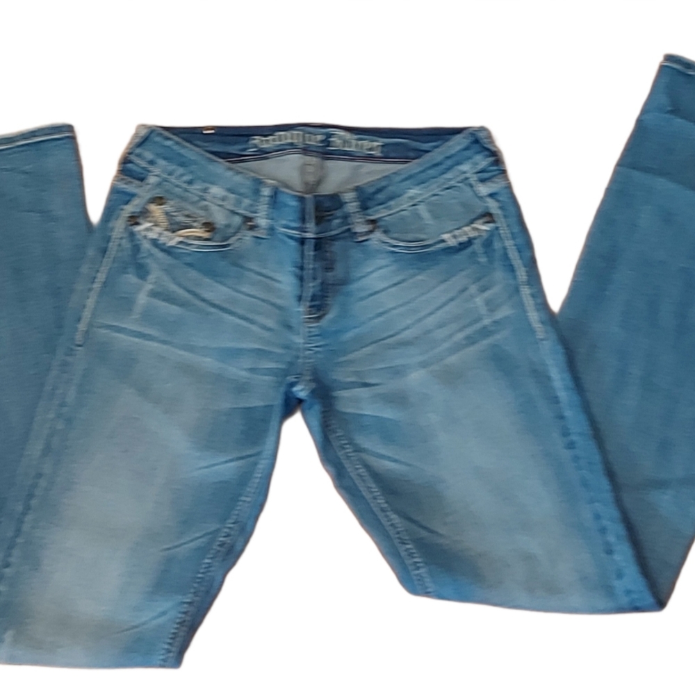 Washed Vintage Blue Jeans,Low Rise,GUC